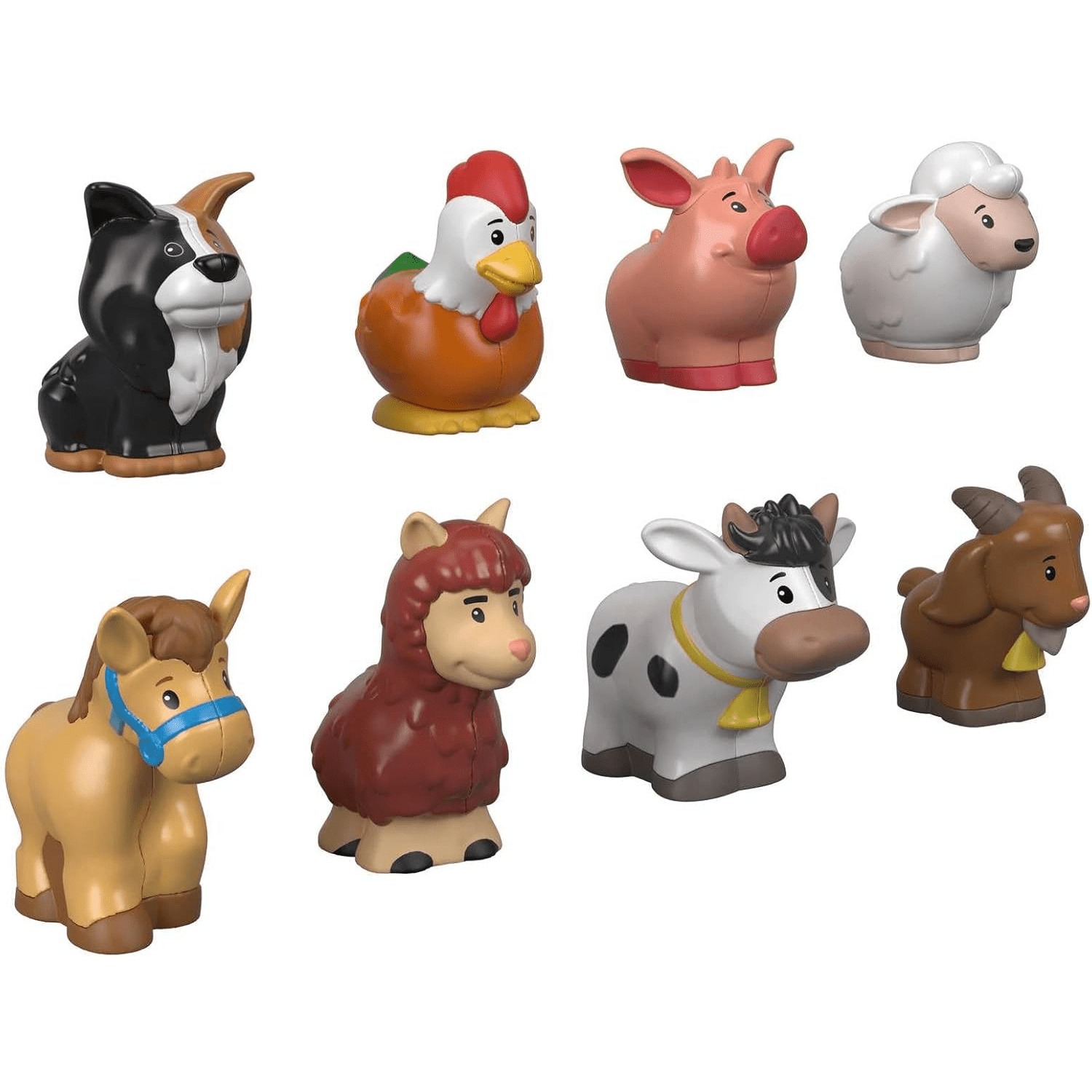 Fisher-Price Little People Toddler Toys Farm Animal Friends 8-Piece Figure Set 
